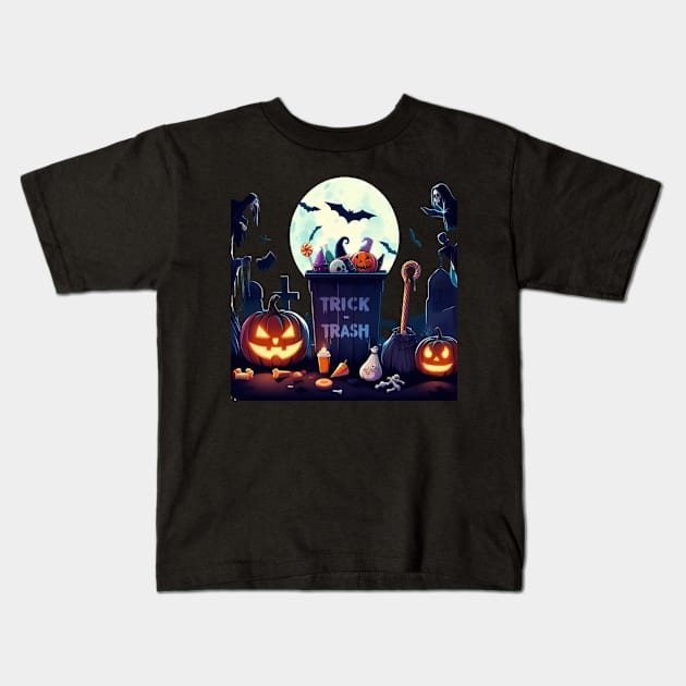 trick or trash Kids T-Shirt by ThE MaYoR☆MDM☆